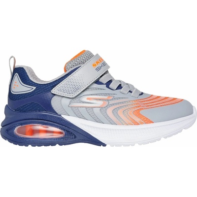 Skechers detská voľnočasová obuv Microspec Max Advance sivá,oranžová,biela
