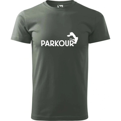 Parkour salto tričko tm. bridlica