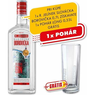 Rudolf Jelínek Slovácká borovička 45% 0,7 l (čistá fľaša)