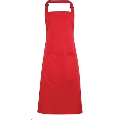 Cotton Classics Zástěra Colours lacl s kapsou strawberry red