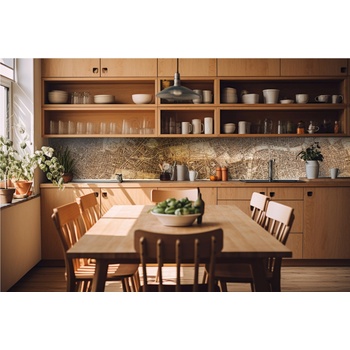 DIMEX ART s. r. o Фототапет за кухня - стара винтидж карта ii. 420 x 60 см