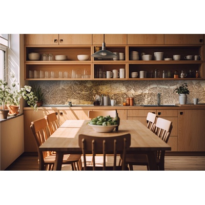 DIMEX ART Фототапет за кухня - стара винтидж карта ii. 420 x 60 см