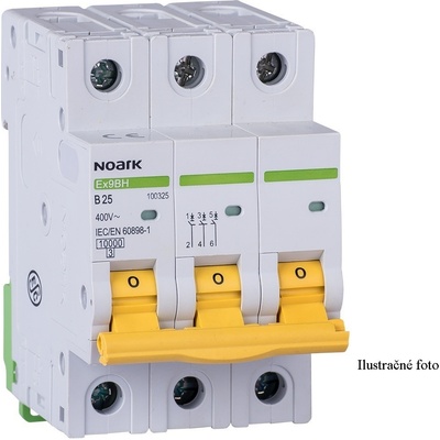 Noark istič - 3P/B50 6kA, 100058