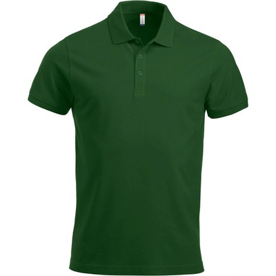Clique polokošile Classic Lincoln S/S těžká bavlna krátký rukáv pánská COT67824454000-bottle green