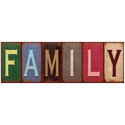 Drevená Ceduľa Family