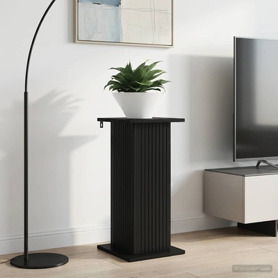 vidaXL Стойка за растения Черно 30, 5 x 30 x 60, 5 см (899782)