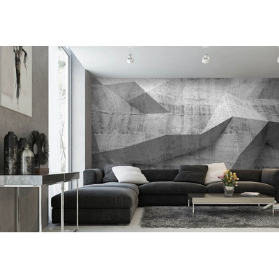 DIMEX ART Самозалепваща се флизелинова фототапета бетонен 3d интериор 375 x 250 см