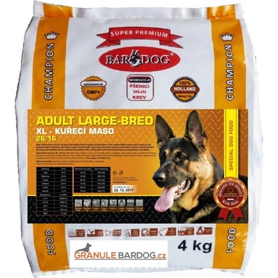 Bardog Super prémiové Adult Large Breed 26/16 4 kg