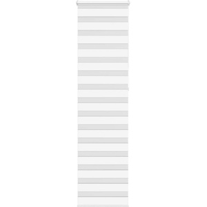 vidaXL Зеброва щора бял 60x230 см ширина на плата 55, 9 cm полиестер (4014799)