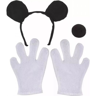 Widmann Аксесоари за костюм на мишка: уши, нос и ръкавици (2585m)
