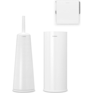 Brabantia Комплект аксесоари за тоалетна Brabantia ReNew 1003475, 3 части, Устойчиви на корозия, Бял (1003475)