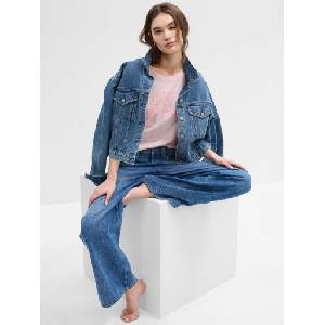GAP Тениска с логото на GAP GAP | Rozov | ЖЕНИ | XXS - zoot - 47,64 лв