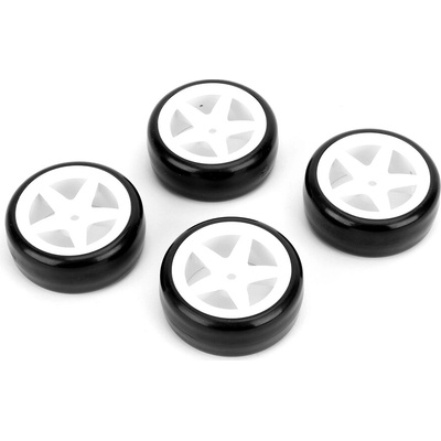 CARTEN nalepené Drift gumy 26 mm na bielych 5 lúč. diskoch 4 ks