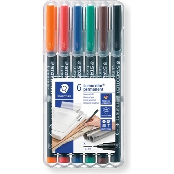 Image 1 of STAEDTLER К-т маркери Staedtler Lumocolor 313 OHP S, 6 цв (21095-А)