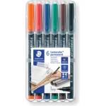 STAEDTLER К-т маркери Staedtler Lumocolor 313 OHP S, 6 цв (21095-А)