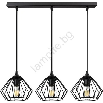 BELIS Пендел CEED 3xE27/60W/230V черен (BE0007)