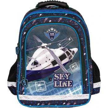 S-Cool Ученическа раница s-cool с подсилен гръб sky line, 15 л