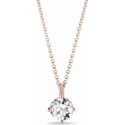 Klenota Náhrdelník z růžového zlata s lab grown diamantem N0922754