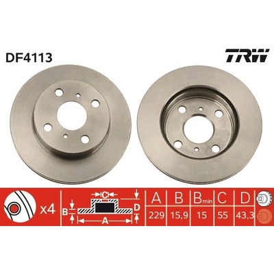 Brzdový kotúč TRW DF4113