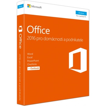 Microsoft Office 2016 pro domácnosti a podnikatele CZ, elektronická licence, T5D-02737, druhotná licence