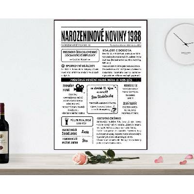 Narozeninové noviny 1988 - jednostranné