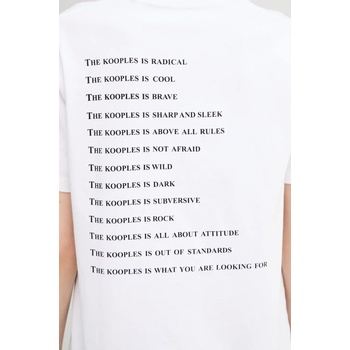 The Kooples Памучна тениска The Kooples дамска в бяло FTSC30049K (FTSC30049K)
