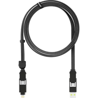 Rolling square RS-XLM01Rnabíjací a 6v1 / USB / USB-C / Lightning / MicroUSB / 100W, 2m, černý