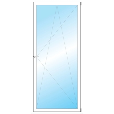 OKNA HNED Plastové okno 95x210 cm (950x2100 mm) bílé otevíravé a sklopné pravé