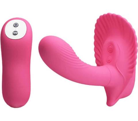 Pretty Love Shell Stimulator with Remote Control Pink