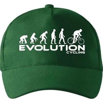 Evolúcia cyklistiky so zahnutým šiltom a látkovou sponou Fľaškovozelená