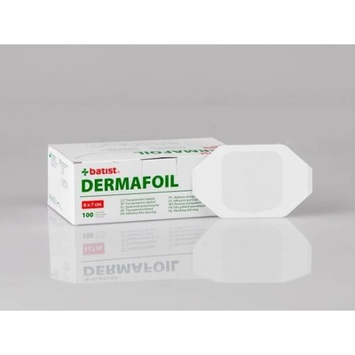 Dermafoil transparentní náplast 6 x 7 cm sterilní 100 ks