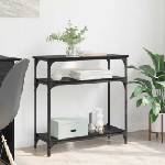 vidaXL Конзолна маса Черния дъб 75 x 29 x 75 см Инженерна дървесина (882204)