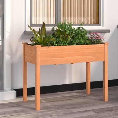 vidaXL Truhlík s vložkou hnědý 118 x 59 x 76 cm masivní jedlové dřevo