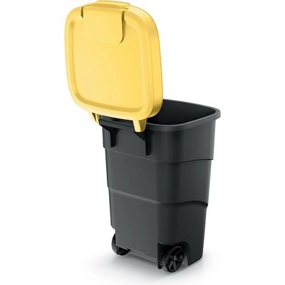 Prosperplast Wheeler 95 l antracit so žltým vekom NBWB95-120C