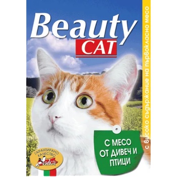 Beauty cat - МЕСО ОТ ДИВЕЧ И ПТИЦИ, пълноценна храна за израснали котки, консерва, Австрия - 415 гр