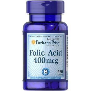Image 1 of Puritan's Pride Folic Acid 400 mg [250 Таблетки]