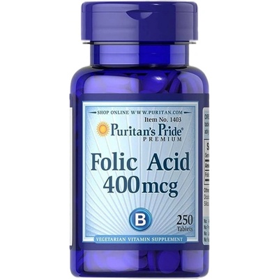 Puritan's Pride Folic Acid 400 mg [250 Таблетки]
