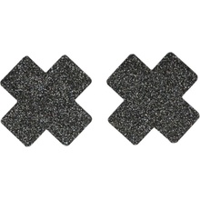 Fever Cross Nipple Pasties Black