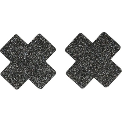 Fever Cross Nipple Pasties Black