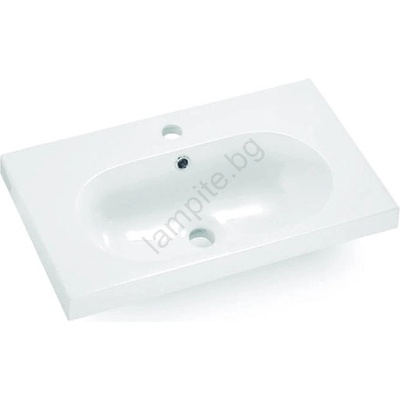 Bathco 0516 - Вграден умивалник ICE 60x35 cm смола/bял (BO0025)