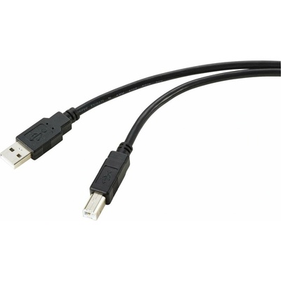 Renkforce RF-5720372 USB 2.0 USB-A zástrčka USB-B zástrčka 20m černý