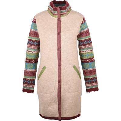 Flomax Дамско вълнено яке Flomax Women's Rosalia Oversized Coat Wool jacket - Burgunder / Rosenholz - размер 36/38 (EU) (105-6547-0112)