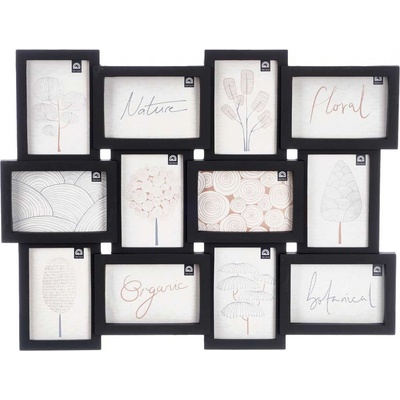 Giftdecor Fotorámeček na více fotografií, 12 fotek 10x15 cm, černý