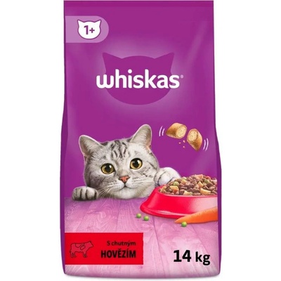 Whiskas krmivo suché hovězí 14 kg