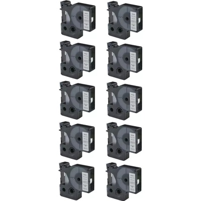 Tonery Náplně Kompatibilní páska s Dymo 40913, S0720680 / 40913, 9mm x 7m cerný tisk / bílý podklad 10-PACK