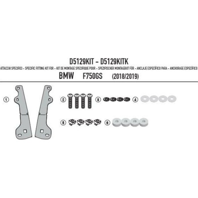 KAPPA upevnění plexi KD5127S, KD5127ST a KAF5127 BMW F 750GS (18-23) F 800 GS (24-25)