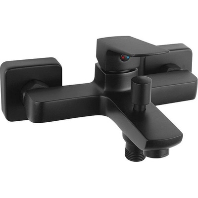 FERRO Vitto Verdeline Стенен едноръкохватков смесител за вана/душ, черен мат (47741)