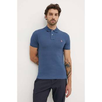 Ralph Lauren Памучна тениска с яка Polo Ralph Lauren в синьо с изчистен дизайн 710536856 (710536856)