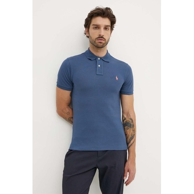 Ralph Lauren Памучна тениска с яка Polo Ralph Lauren в синьо с изчистен дизайн 710536856 (710536856)