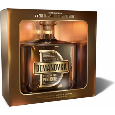 Demänovka vyzretá v sude po medovine 38% 0,5 l (kartón)